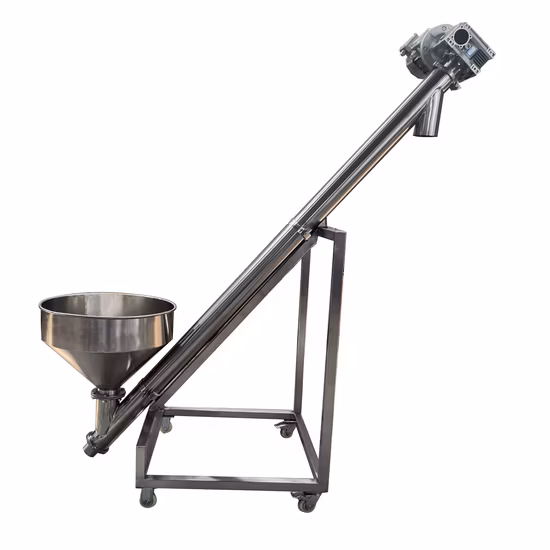 Labor Saving Mining Stainless Steel Inclined Screw Conveyor Tubular Hopper Concrete Powder