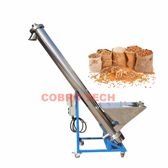 Helicóptero inclinado de aço inoxidável para economia de mão de obra, funil tubular de concreto em pó