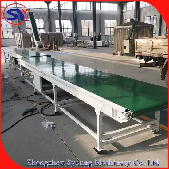 Máquina transportadora de correia plana modular resistente de borracha/PVC/PU/aço para venda