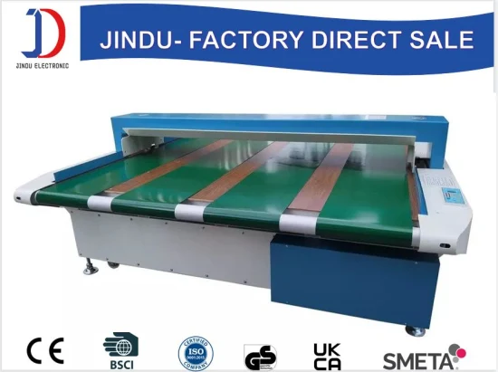 Jindu Factory Direct Textile Rubber Garment Shoes Hat Bag Toy Fabric Industrial Auto Transport Belt Needle Metal Detector Machine Glove