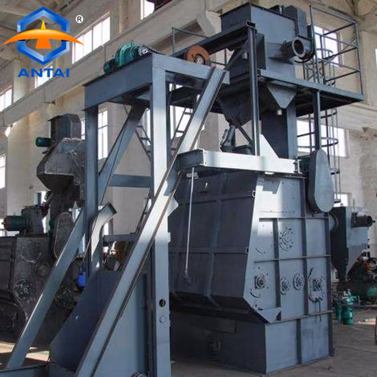 Qingdao Antai Máquina de jateamento de granalha com esteira transportadora de borracha